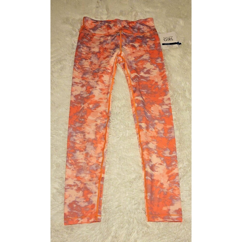 Athleta Girl Limitless High Rise Tie Dye Ankle Leggings Girls 16 26" Waist NWT